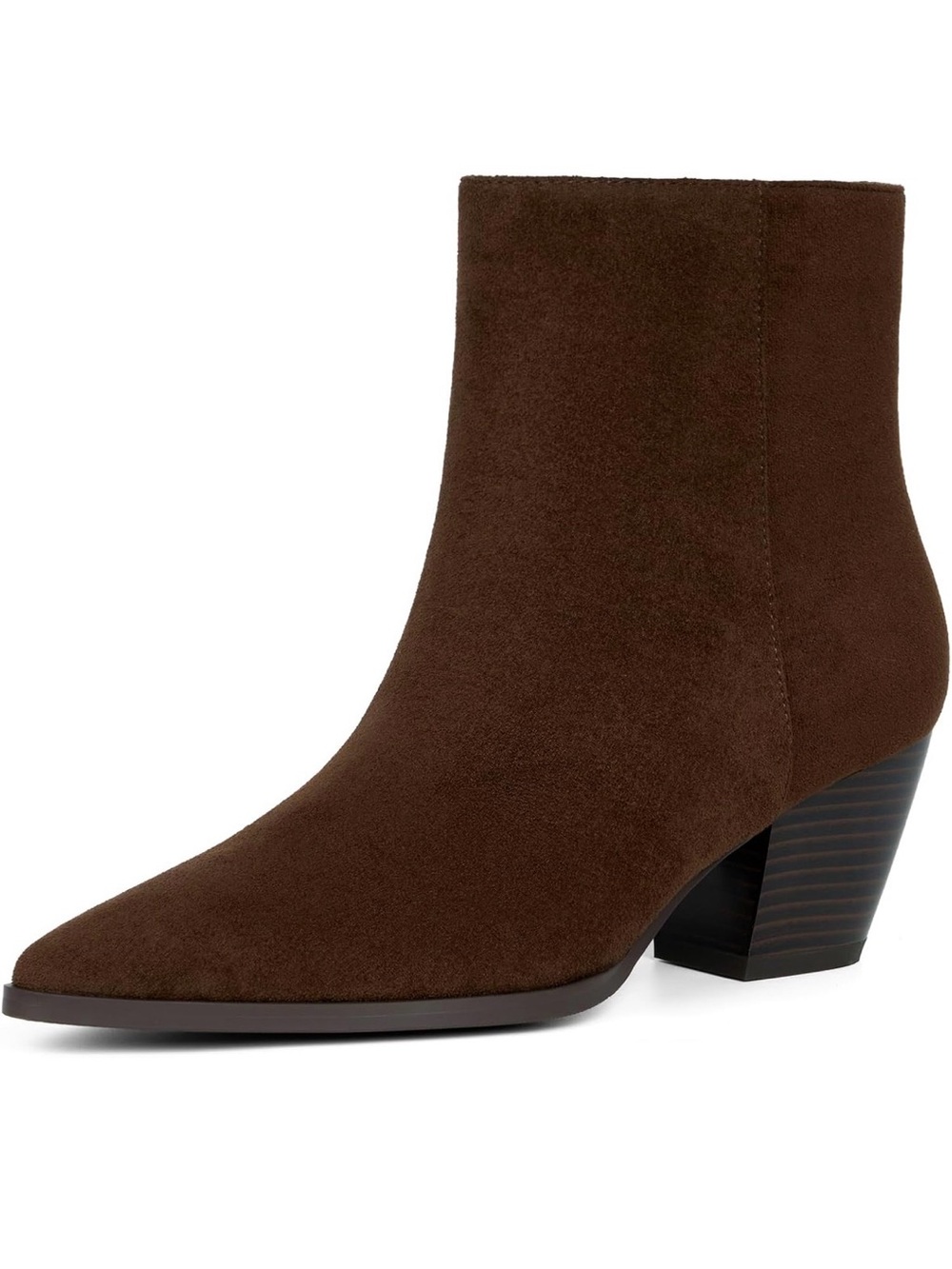 Women Pointed Toe Chunky Heel Boots
